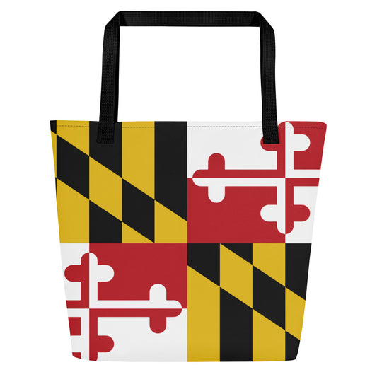 Maryland Flag Large Tote Bag