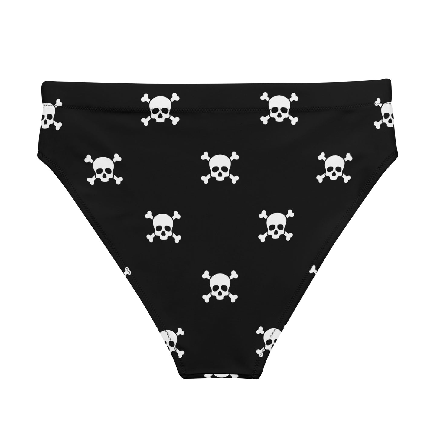 Pirate Skull High-Waisted Bikini Bottom