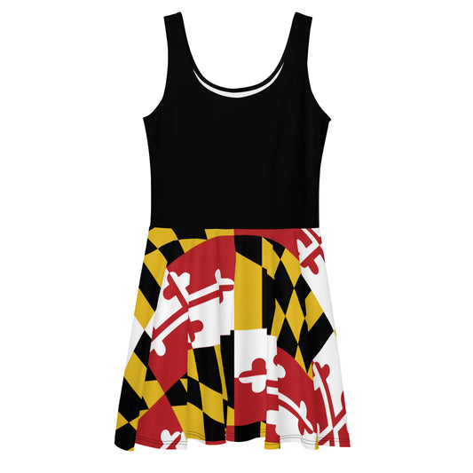 Maryland Flag Skater Dress