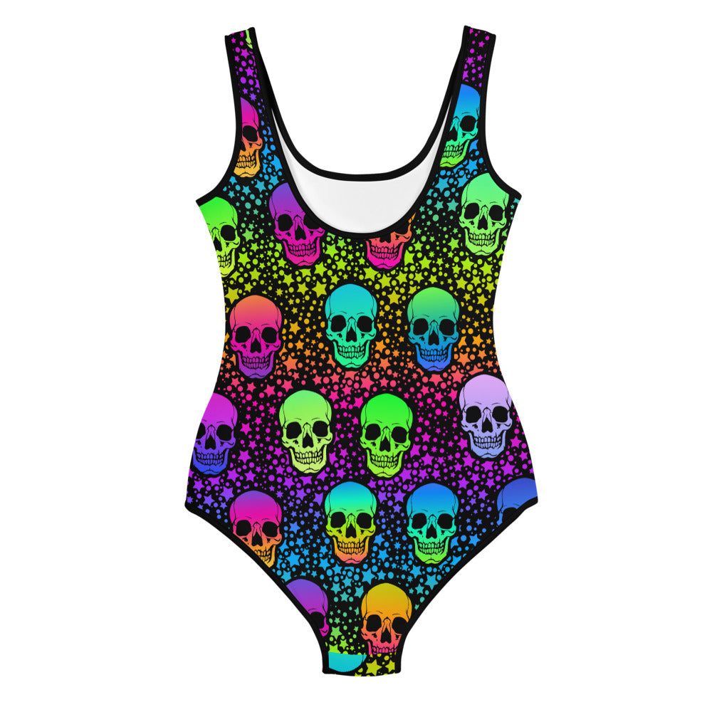 Colorful Skull Youth Swimsuit
