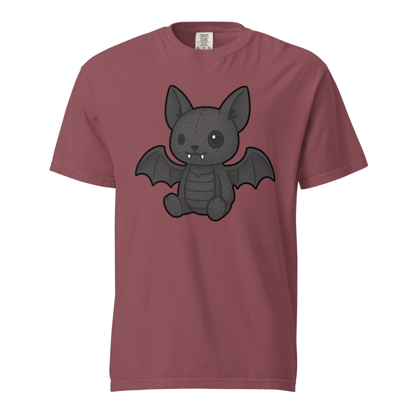 Bat Plushie Unisex Garment - Dyed Heavyweight T-Shirt - Graphic Punks