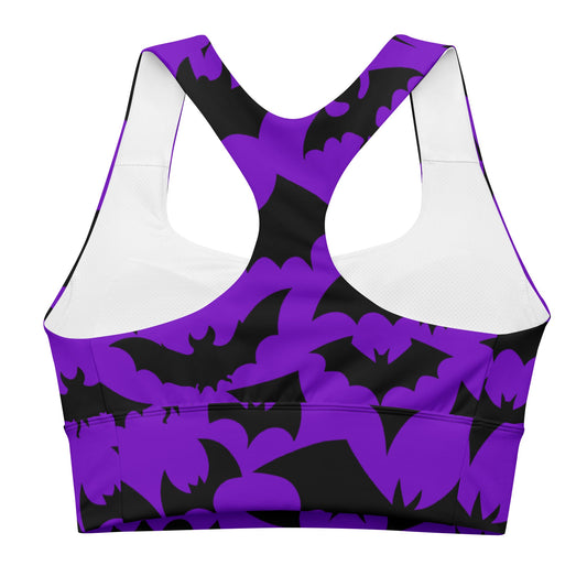 Bats Longline Sports Bra - Graphic Punks