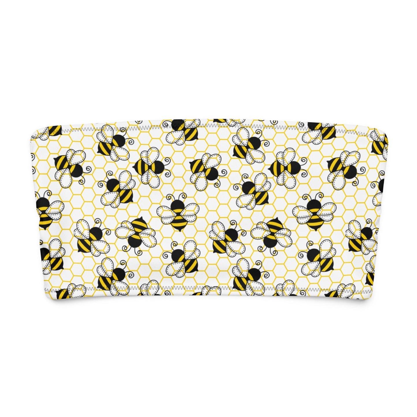 Bee HIve Bandeau Bikini Top - Graphic Punks
