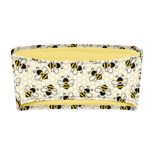Bee HIve Bandeau Bikini Top - Graphic Punks