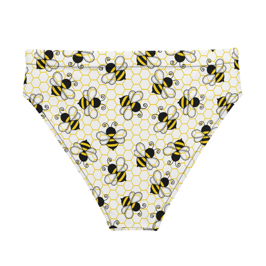 Bee Hive High - Waisted Bikini Bottom - Graphic Punks