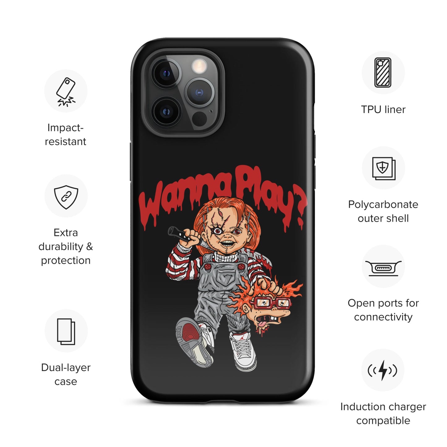 Chucky "Wanna Play" Tough Case for iPhone® - Graphic Punks