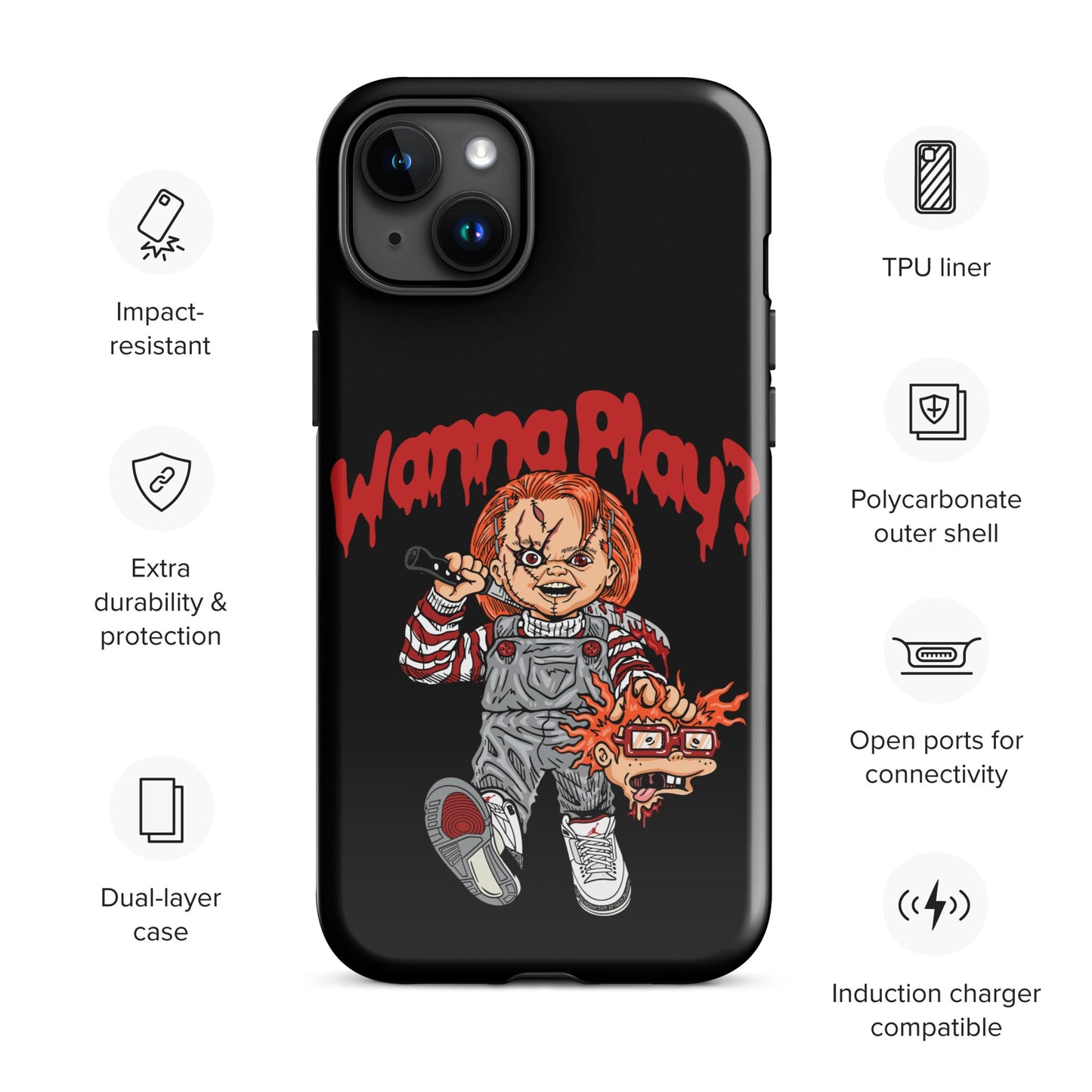 Chucky "Wanna Play" Tough Case for iPhone® - Graphic Punks