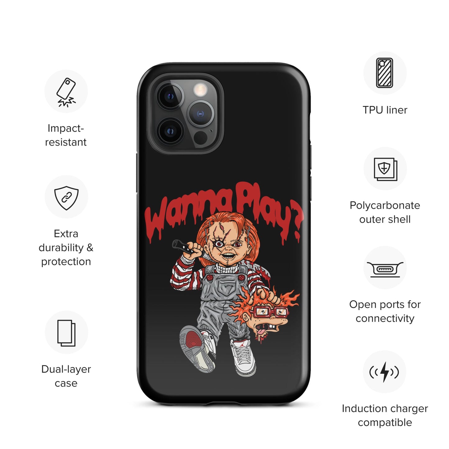 Chucky "Wanna Play" Tough Case for iPhone® - Graphic Punks