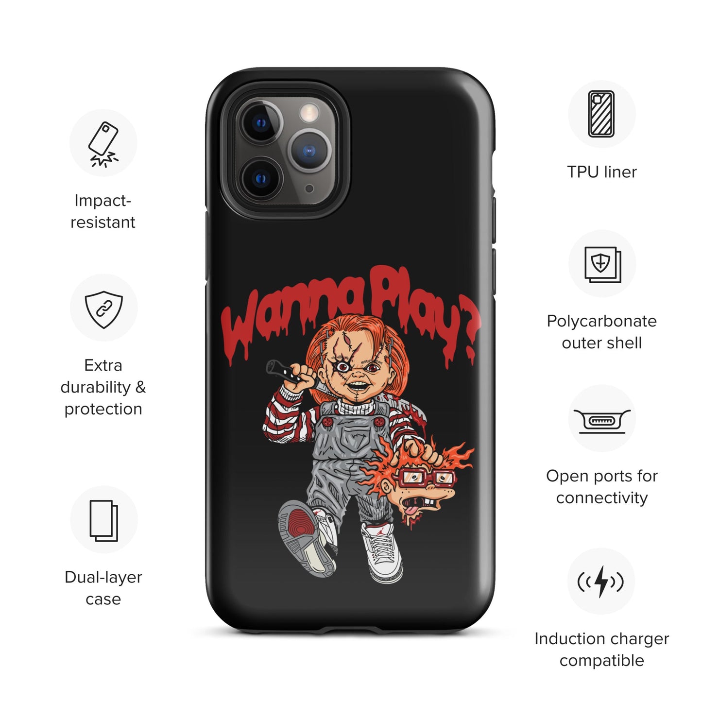 Chucky "Wanna Play" Tough Case for iPhone® - Graphic Punks