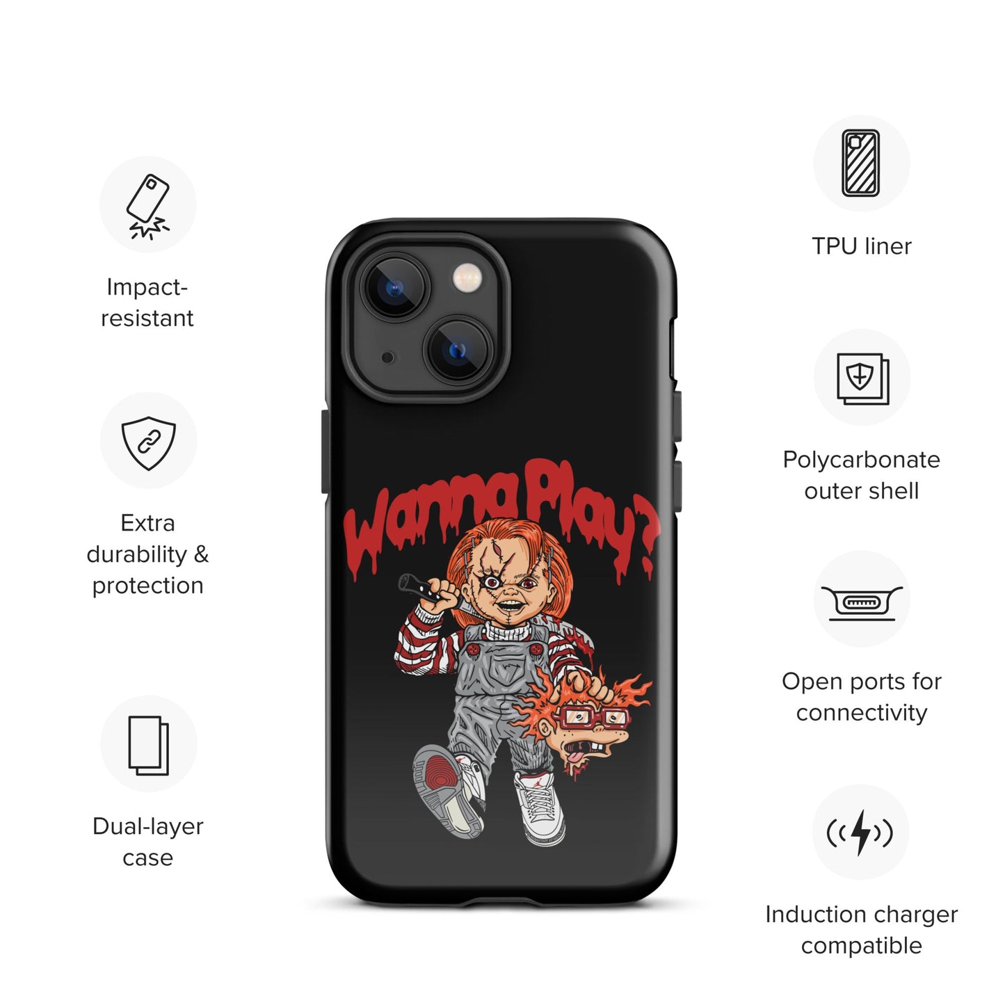 Chucky "Wanna Play" Tough Case for iPhone® - Graphic Punks