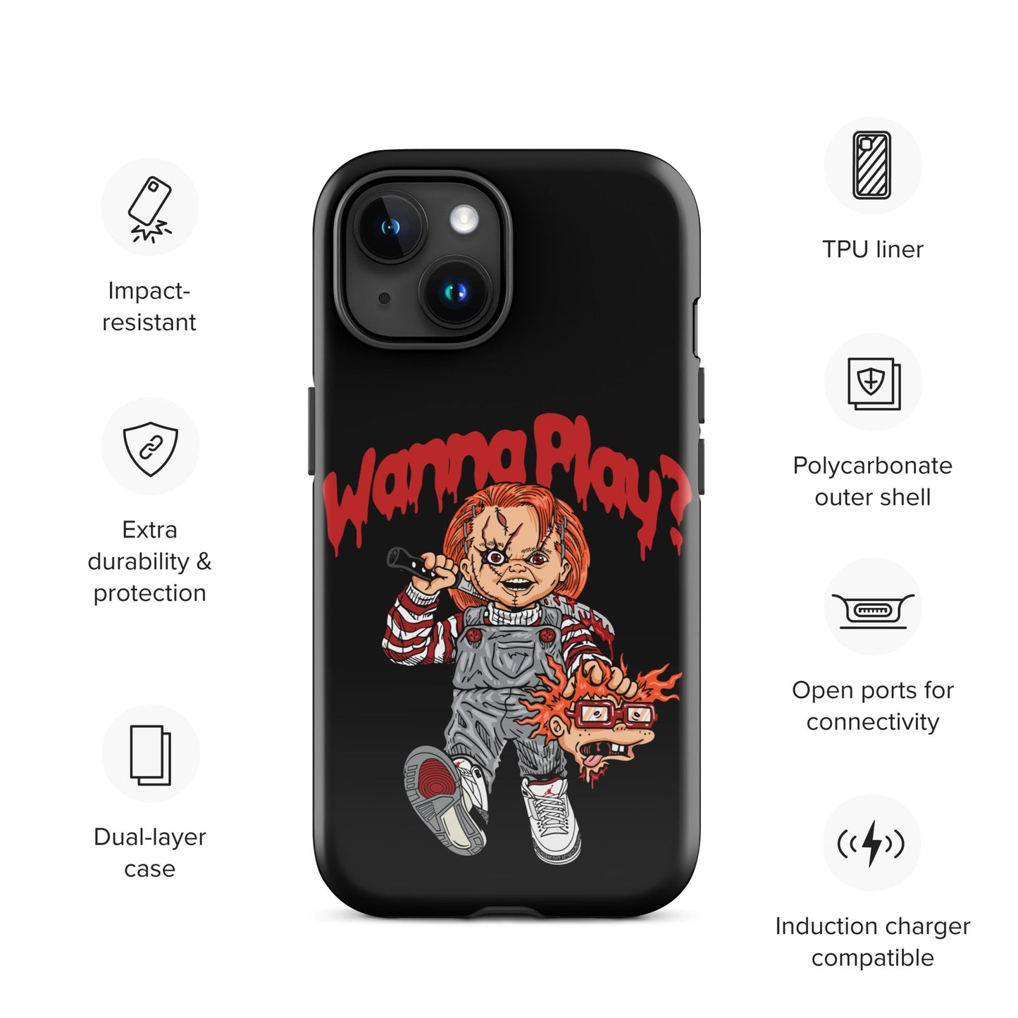 Chucky "Wanna Play" Tough Case for iPhone® - Graphic Punks