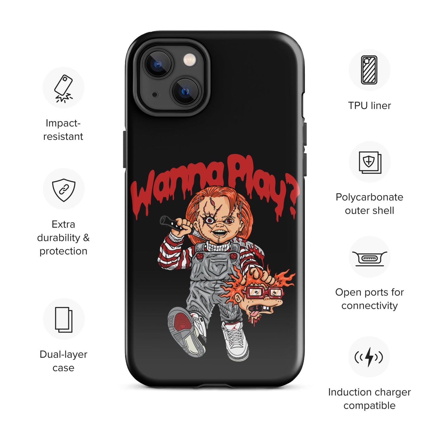 Chucky "Wanna Play" Tough Case for iPhone® - Graphic Punks