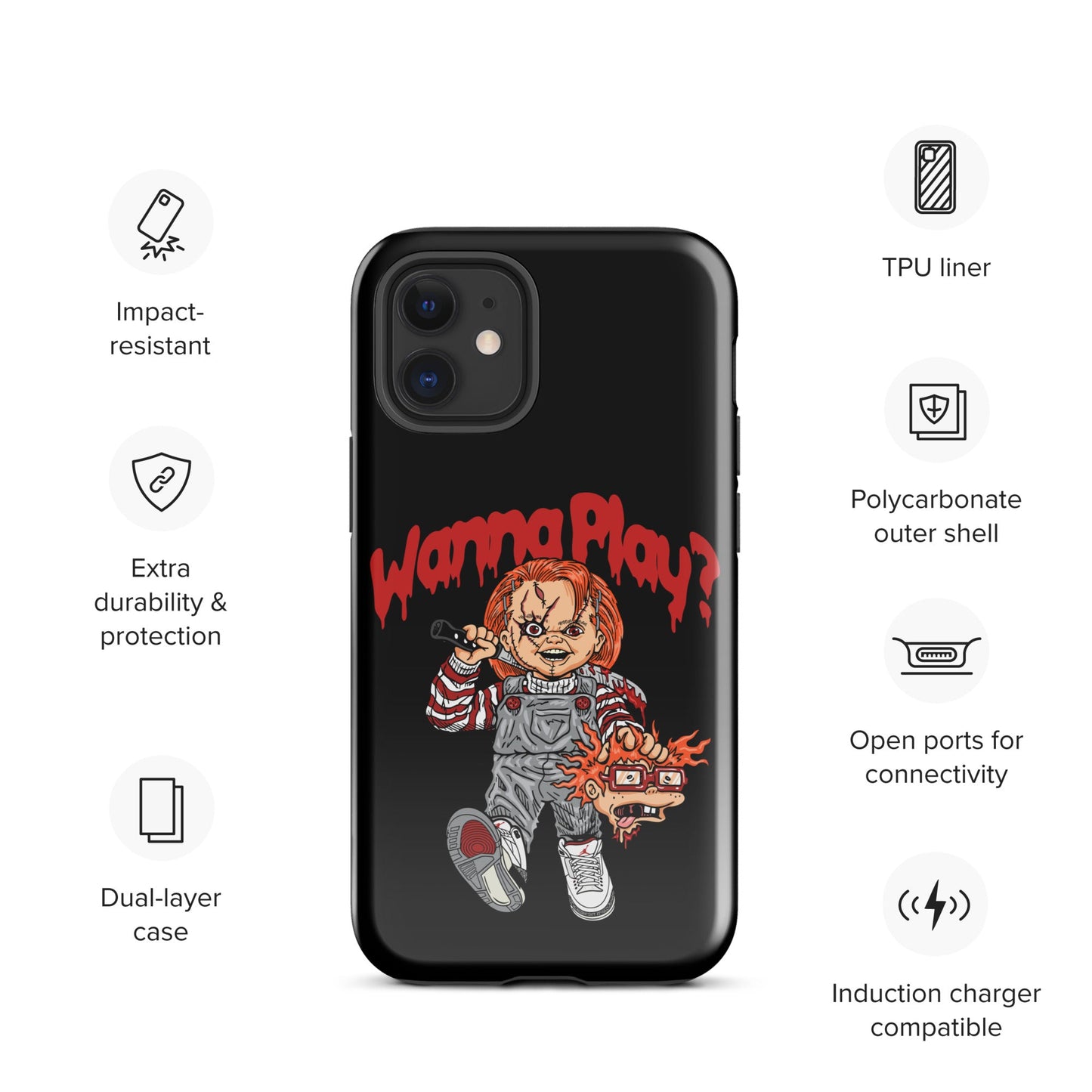 Chucky "Wanna Play" Tough Case for iPhone® - Graphic Punks