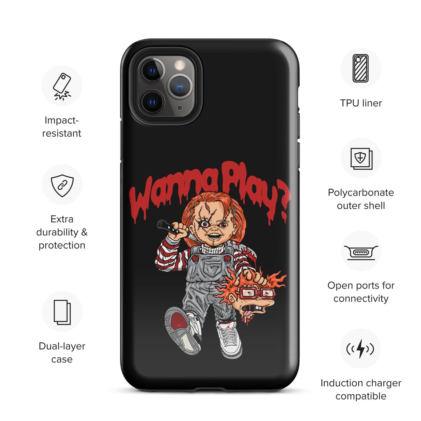 Chucky "Wanna Play" Tough Case for iPhone® - Graphic Punks