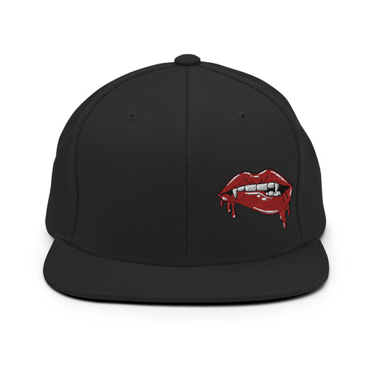 Vampire Lips Snapback Hat