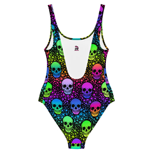Colorful Skull One - Piece Swimsuit - Graphic Punks