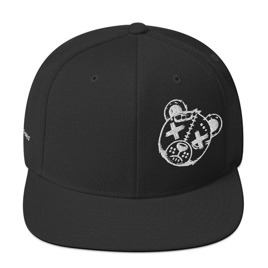 Dead Bear Embroidered Snapback Hat - Graphic Punks