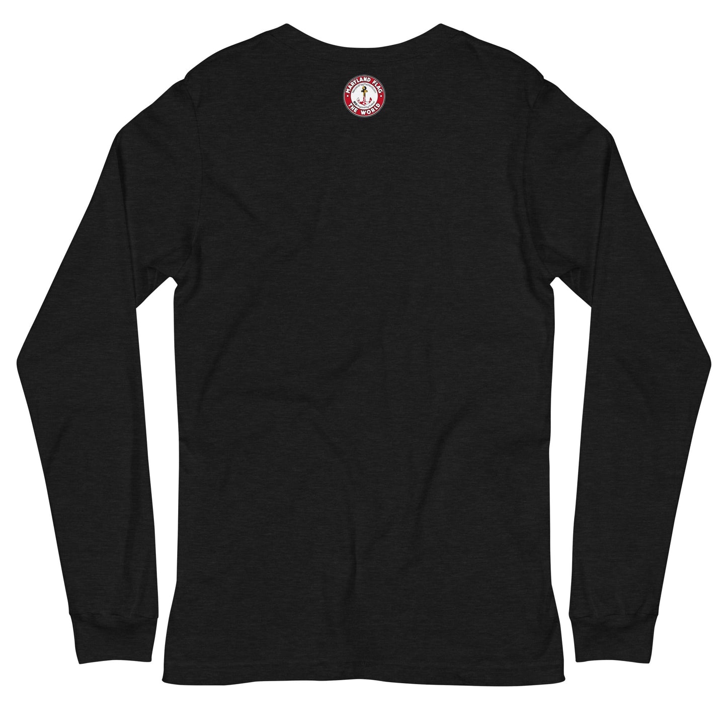 Embroidered Maryland Flag Marijuana Leaf Unisex Long Sleeve Tee - Graphic Punks