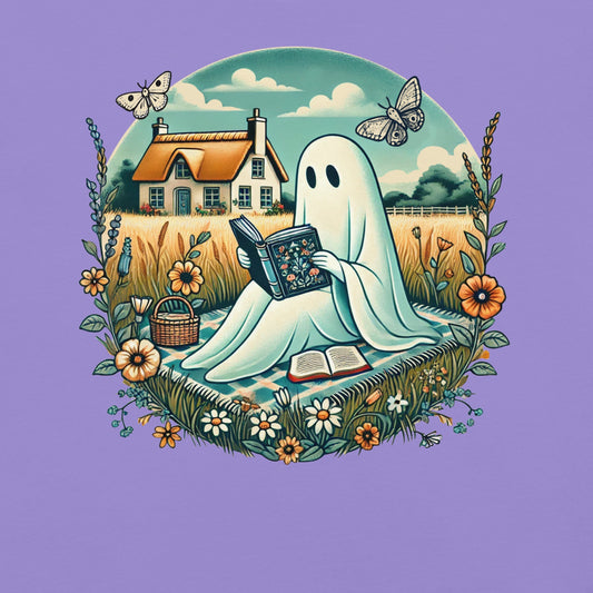 Ghost Reading Garment - Dyed Heavyweight Tee - Graphic Punks