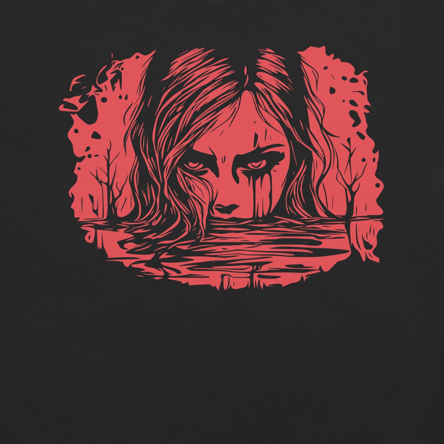 Gothic Girl Horror Garment - Dyed Heavyweight T-Shirt - Graphic Punks