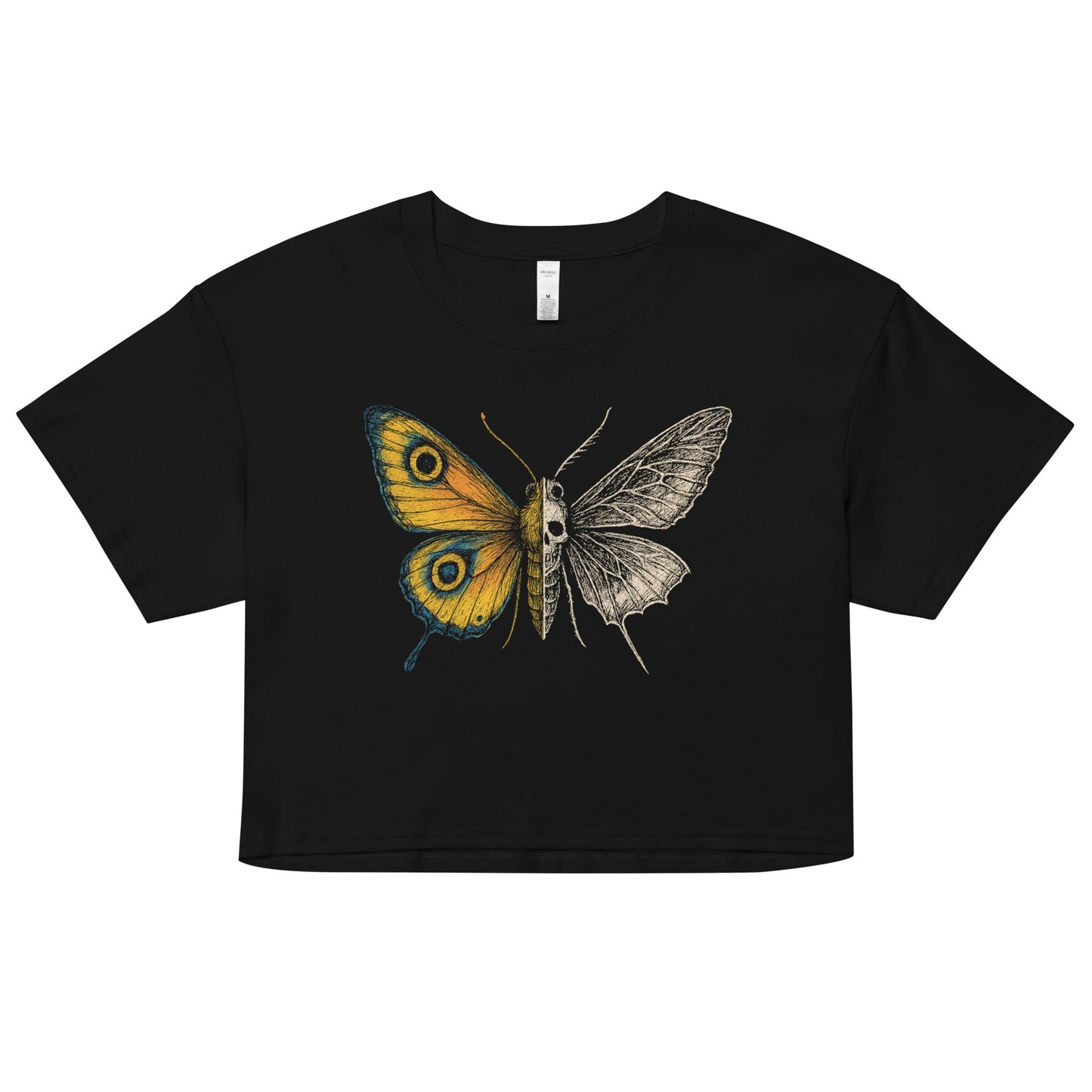 Life & Death Moth Crop Top - Graphic Punks