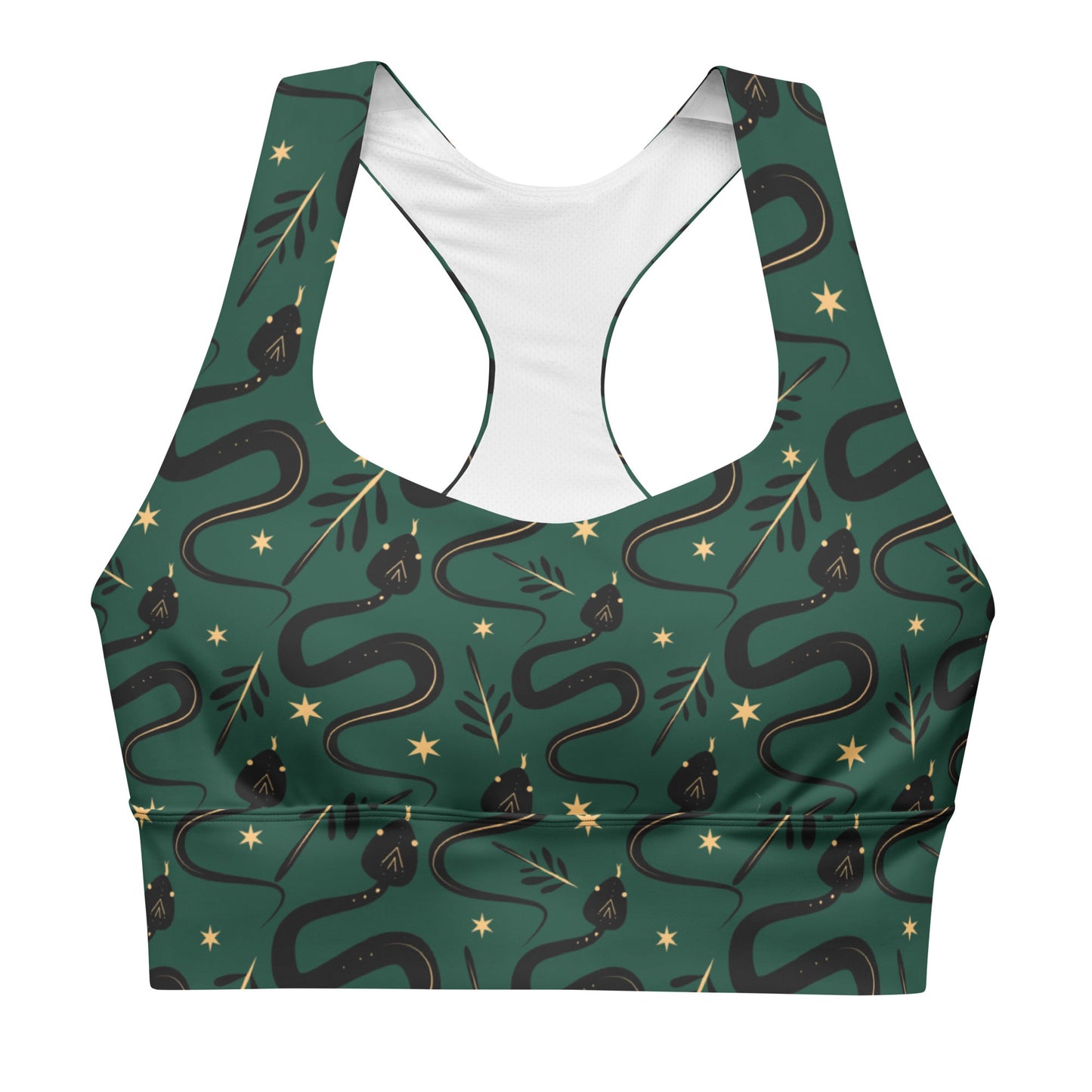 Occult Snakes Longline Sports Bra - Graphic Punks