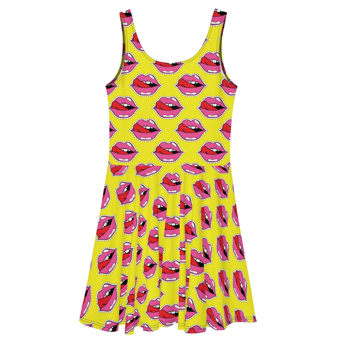 Old School Lips Skater Dress - Graphic Punks