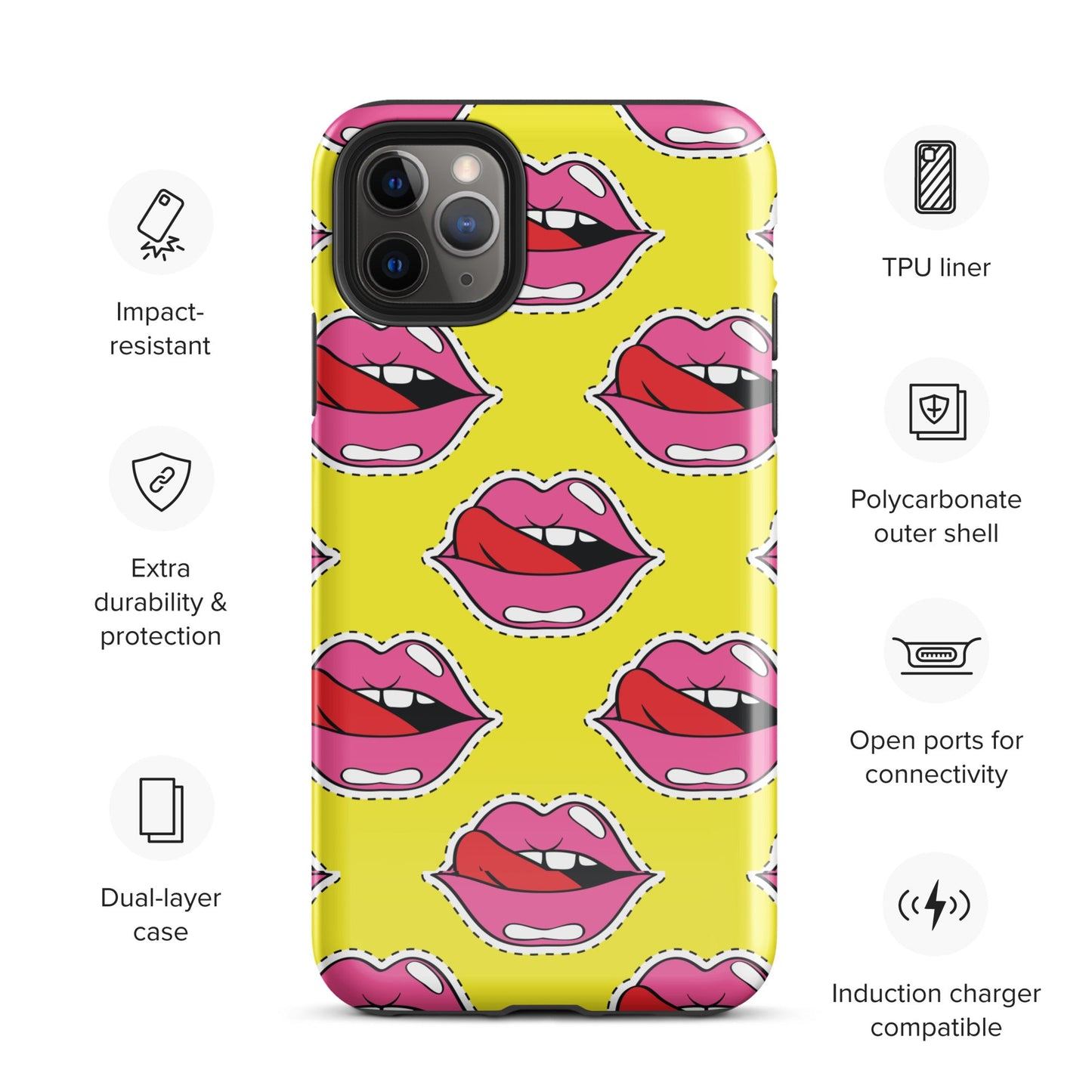 Old School Lips Tough Case for iPhone® - Graphic Punks