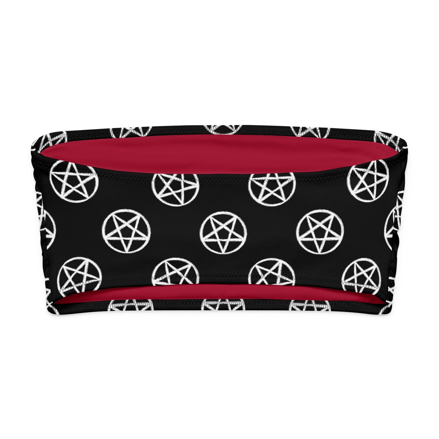 Pentagram Bandeau Bikini Top - Graphic Punks