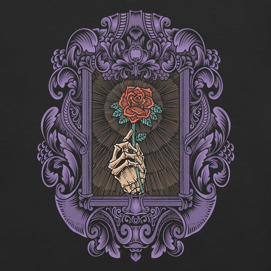 Skeleton Rose Garment - Dyed Heavyweight T-Shirt - Graphic Punks