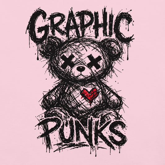 Sketch Bear Garment - Dyed Heavyweight T-Shirt - Graphic Punks