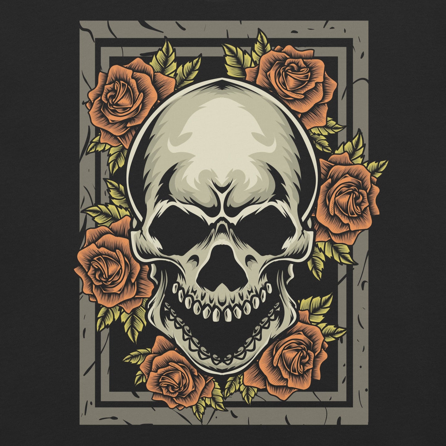 Skull & Roses Garment - Dyed Heavyweight T-Shirt - Graphic Punks