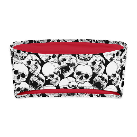 Skulls Bandeau Bikini Top - Graphic Punks