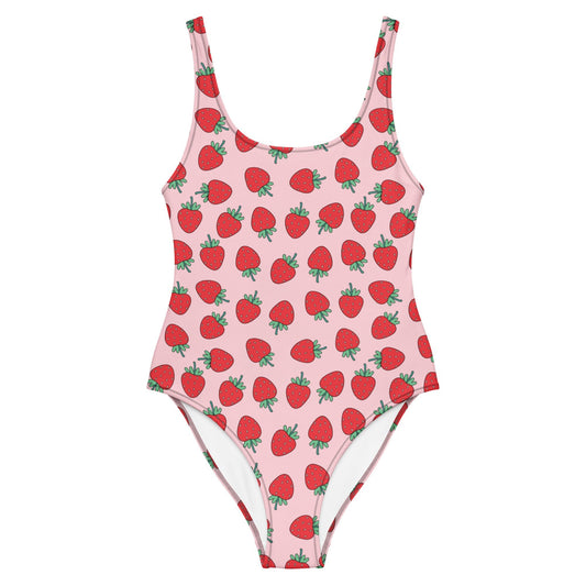 Strawberry Patch One - Piece Swimsuit - Graphic Punks