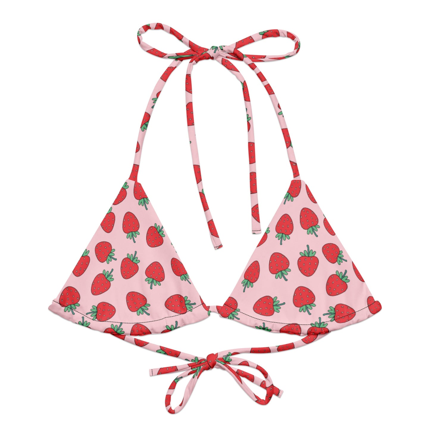 Strawberry Patch String Bikini Top - Graphic Punks