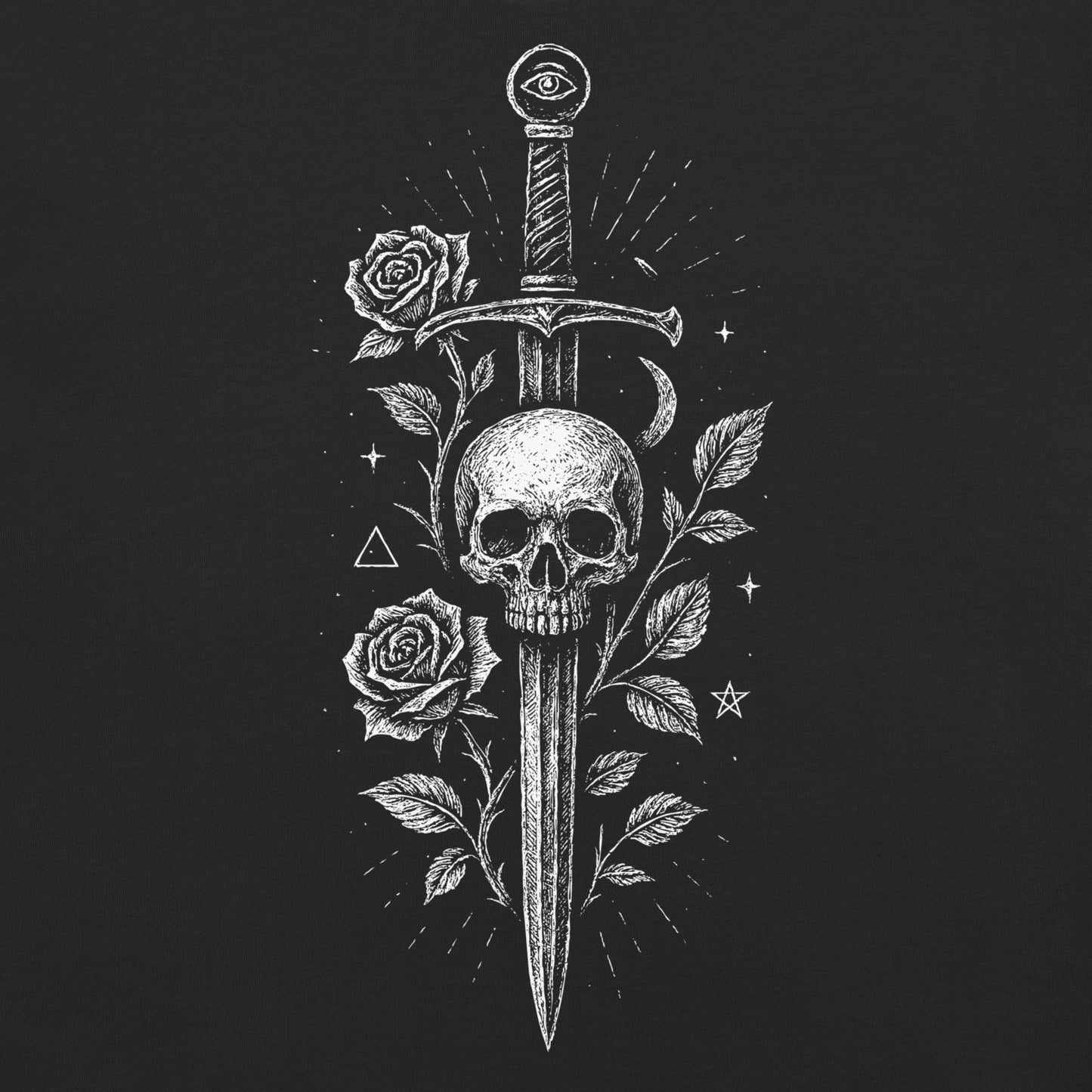 Sword & Skull Garment - Dyed Heavyweight T-Shirt - Graphic Punks