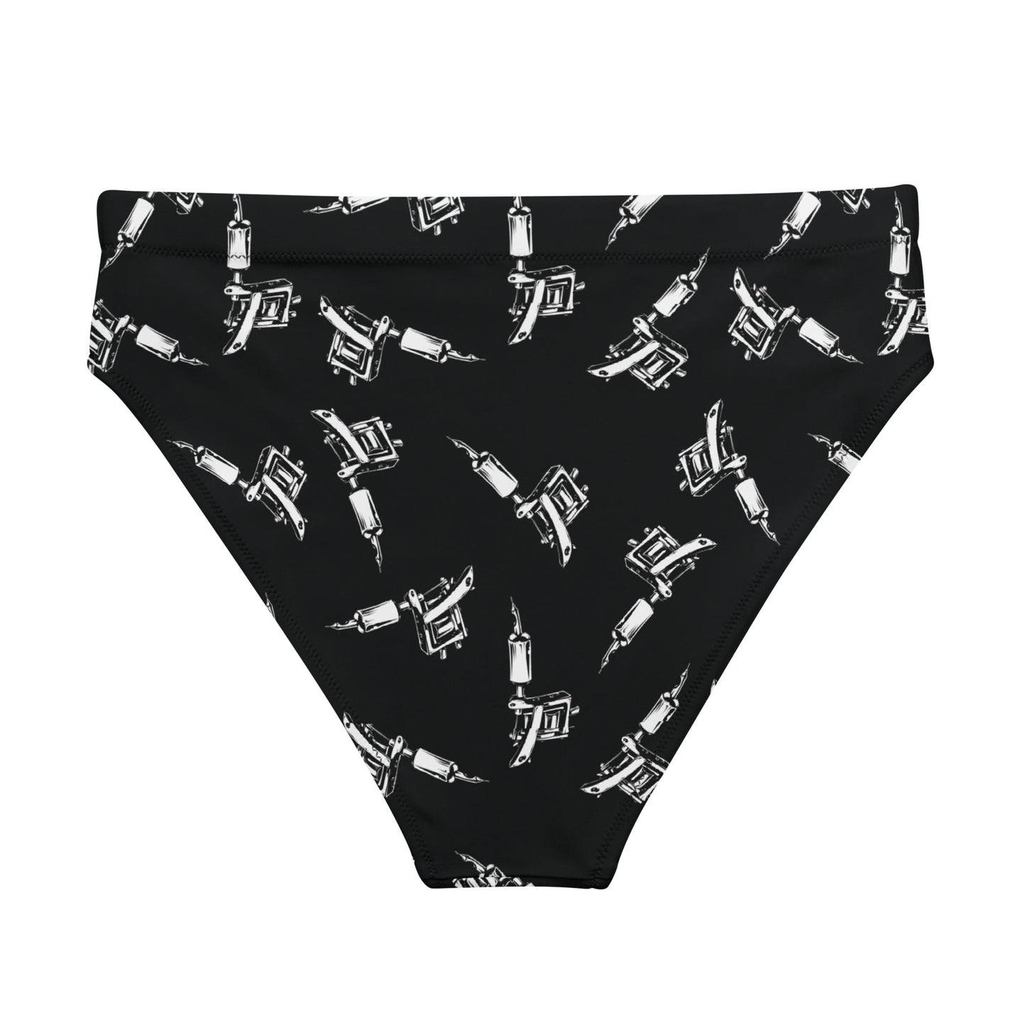 Tattoo Machine High - Waisted Bikini Bottom - Graphic Punks