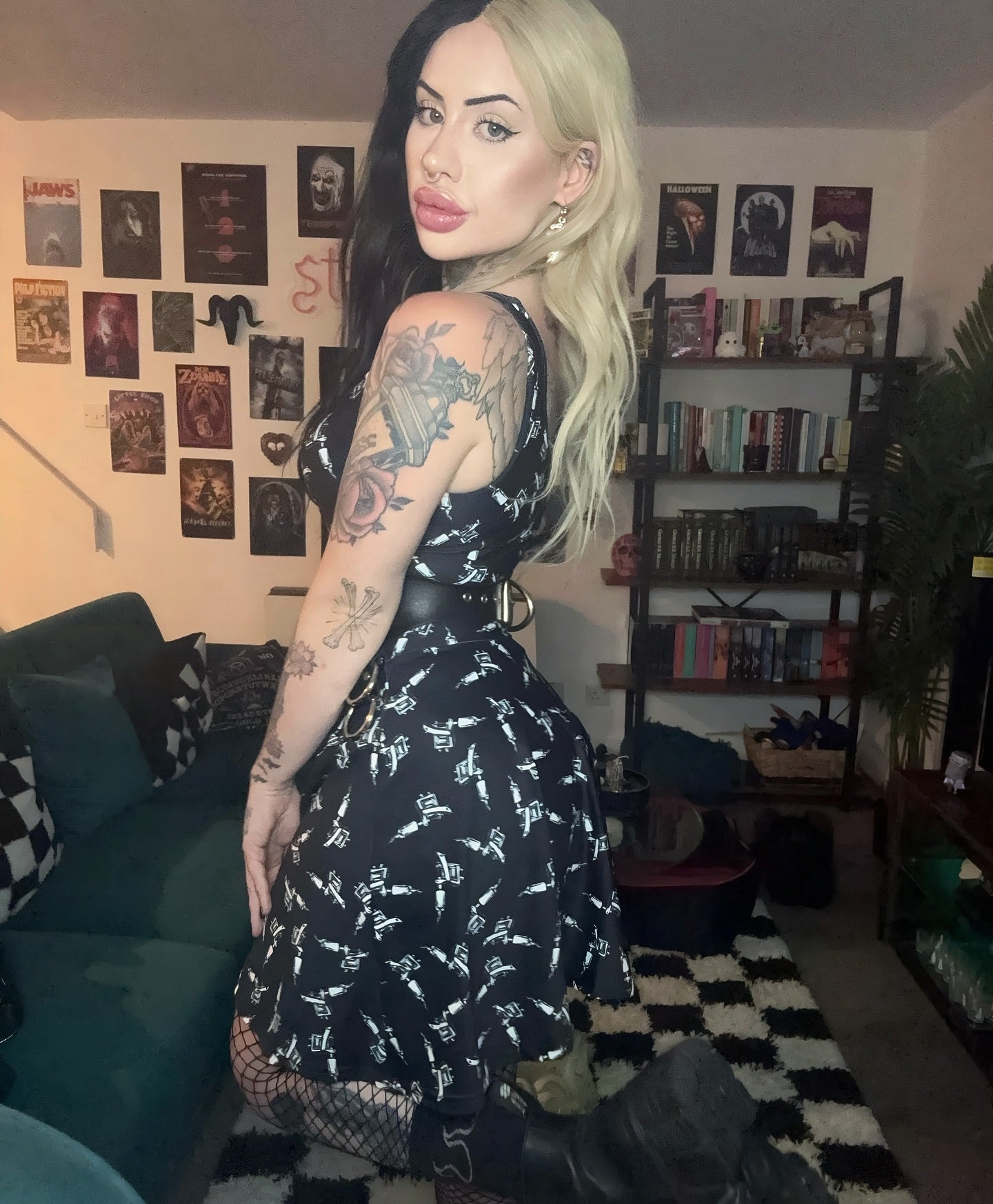 Tattoo Machine Skater Dress - Graphic Punks