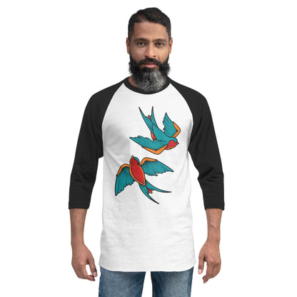 Traditional Swallow 3/4 Sleeve Raglan T-Shirt
