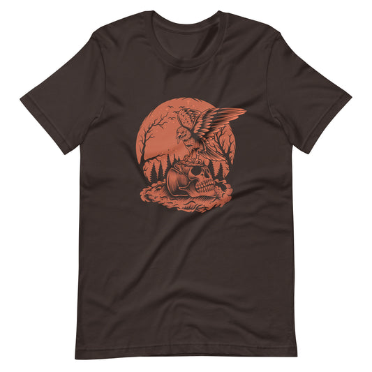 Crow with Skull Unisex t-shirt