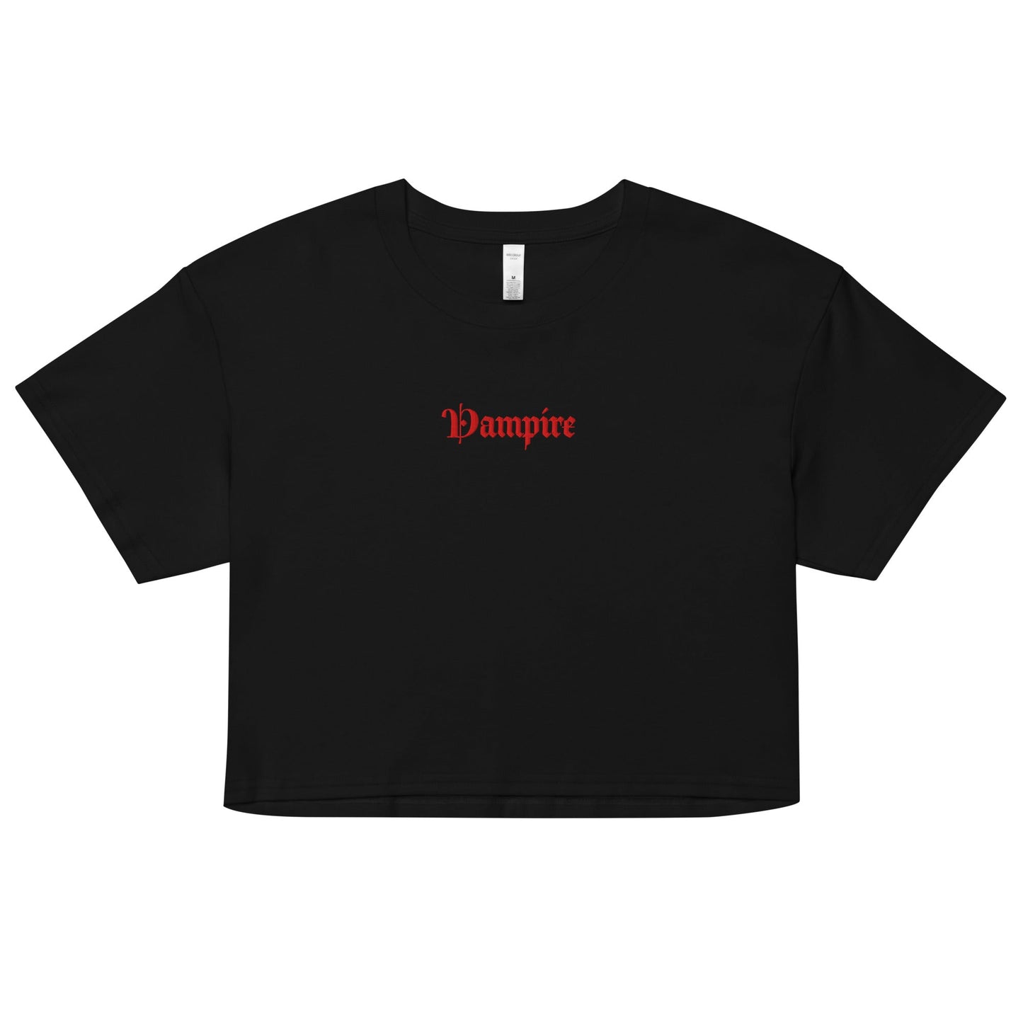 Vampire Embroidered Crop Top - Graphic Punks