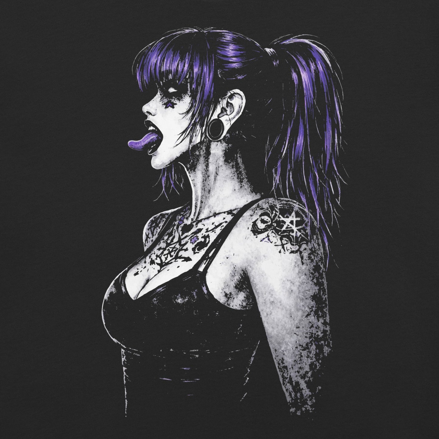 Violet Kiss Garment - Dyed Heavyweight T-shirt - Graphic Punks