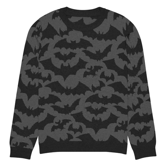 Bats Knitted Crew Neck Sweater - Graphic Punks