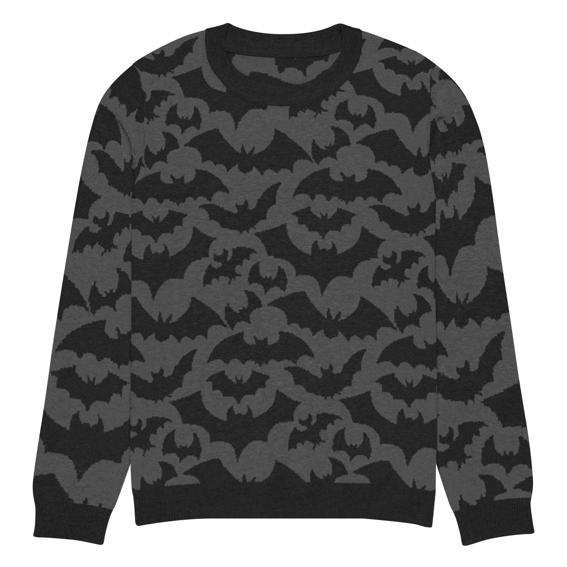 Bats Knitted Crew Neck Sweater - Graphic Punks