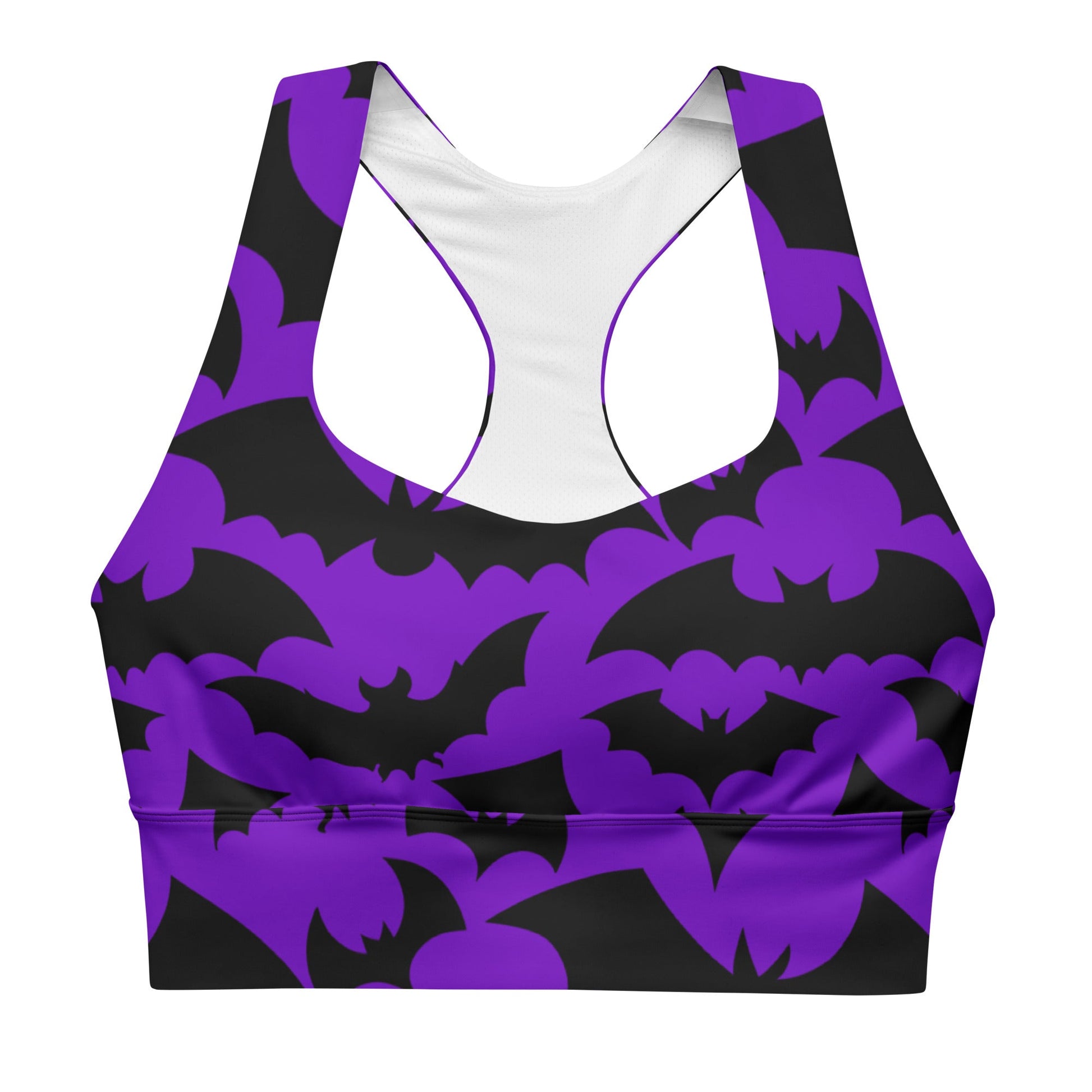 Bats Longline Sports Bra - Graphic Punks