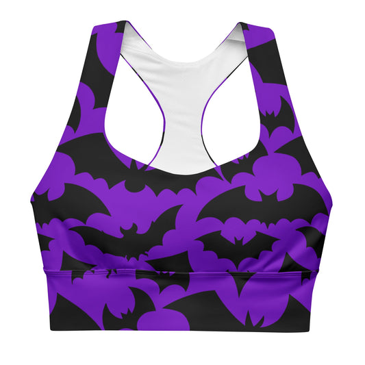 Bats Longline Sports Bra - Graphic Punks