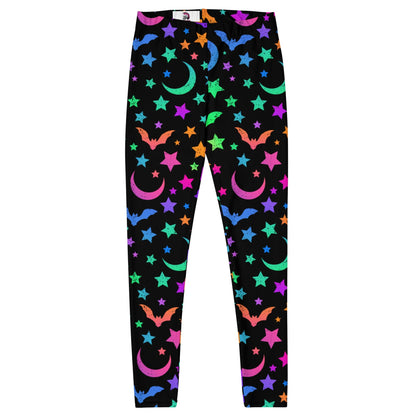 Bats Moon and Stars Leggings - Graphic Punks