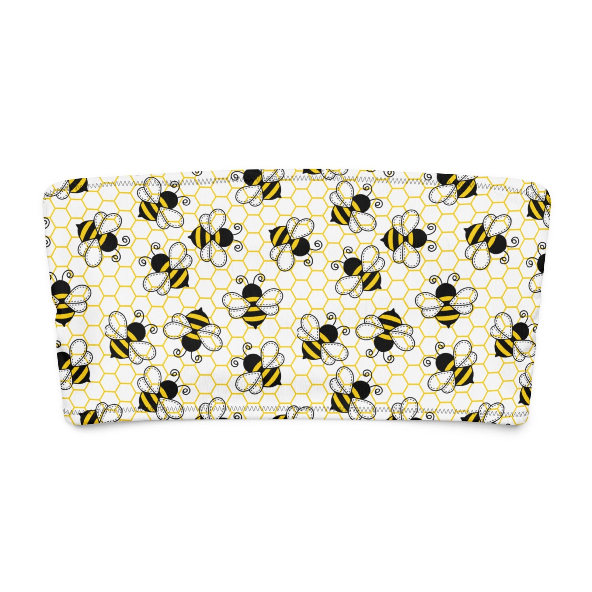 Bee HIve Bandeau Bikini Top - Graphic Punks
