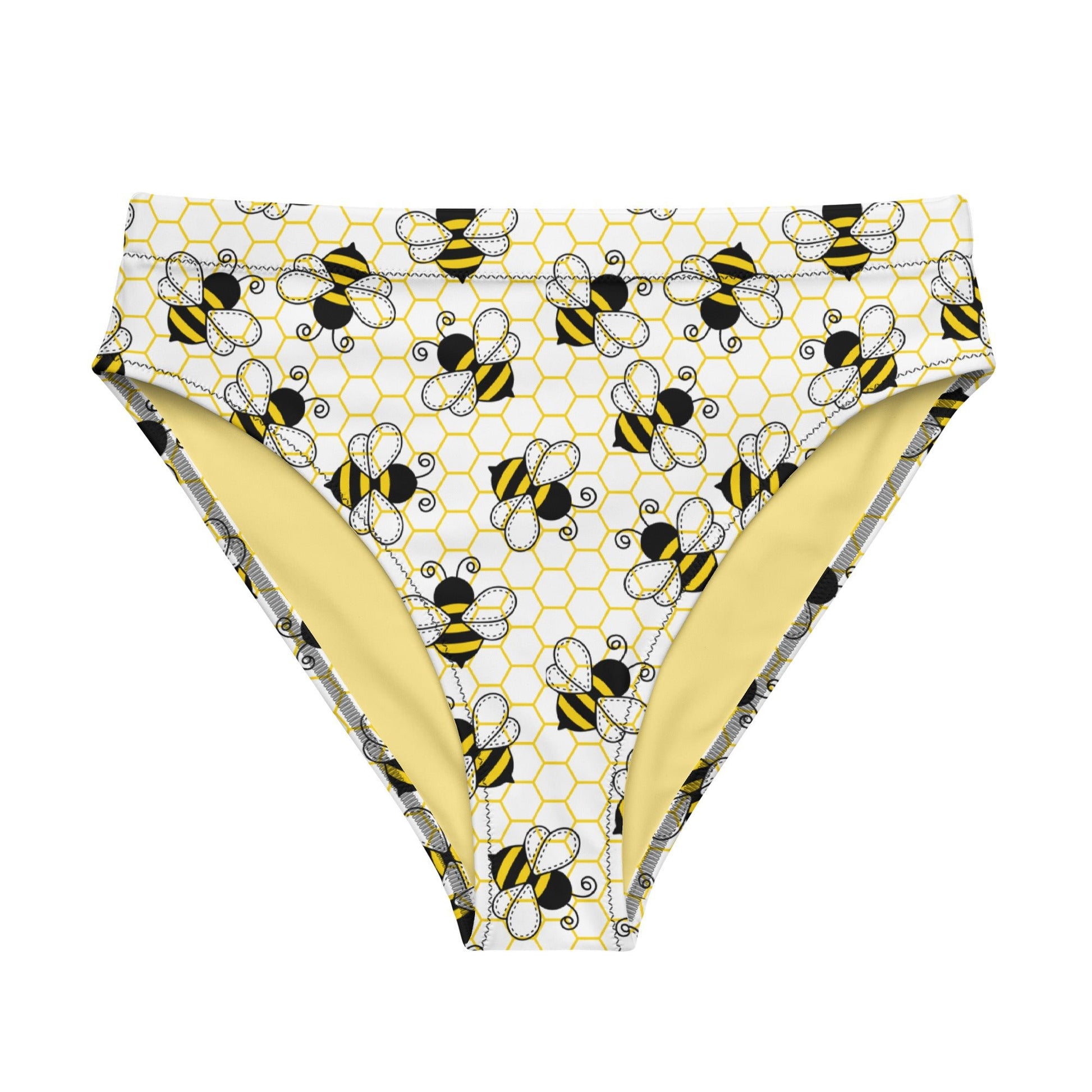 Bee Hive High - Waisted Bikini Bottom - Graphic Punks