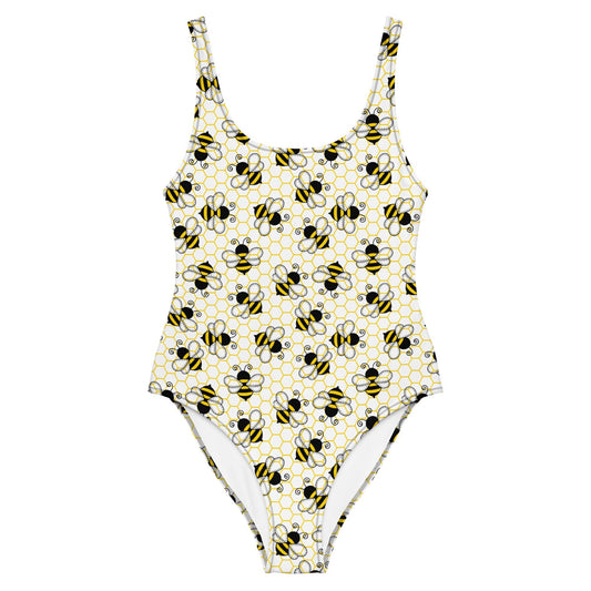 Bee Hive One - Piece Swimsuit - Graphic Punks